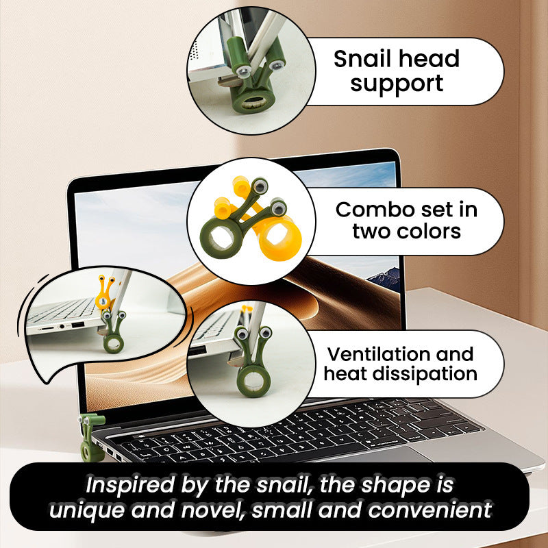Supporto Regolabile a Forma di Lumaca – Stand Compatto per Laptop o Monitor