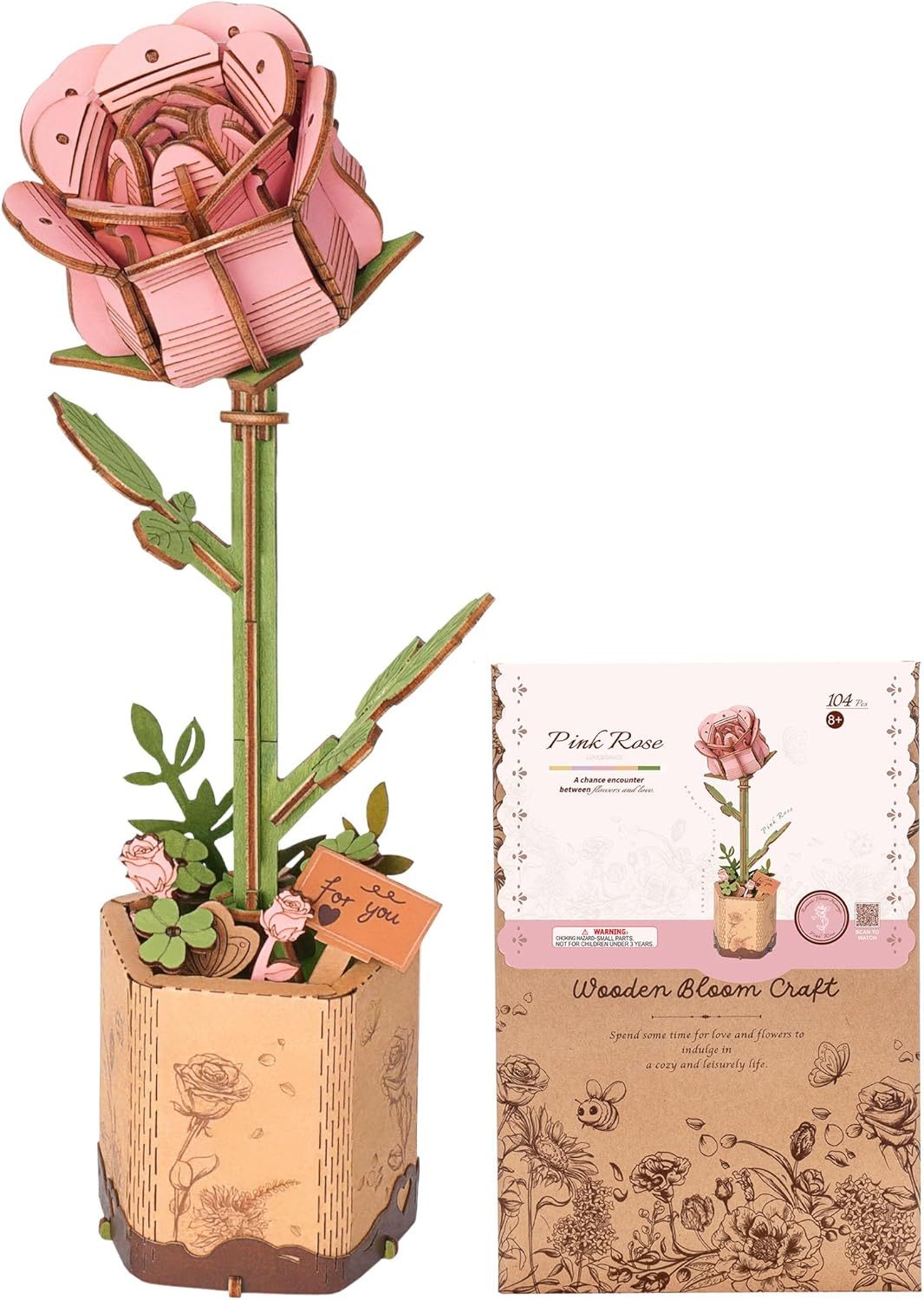✨ Regali premium | Fiori in Legno – Puzzle 3D Decorativo Fai-da-te per Casa e Regalo