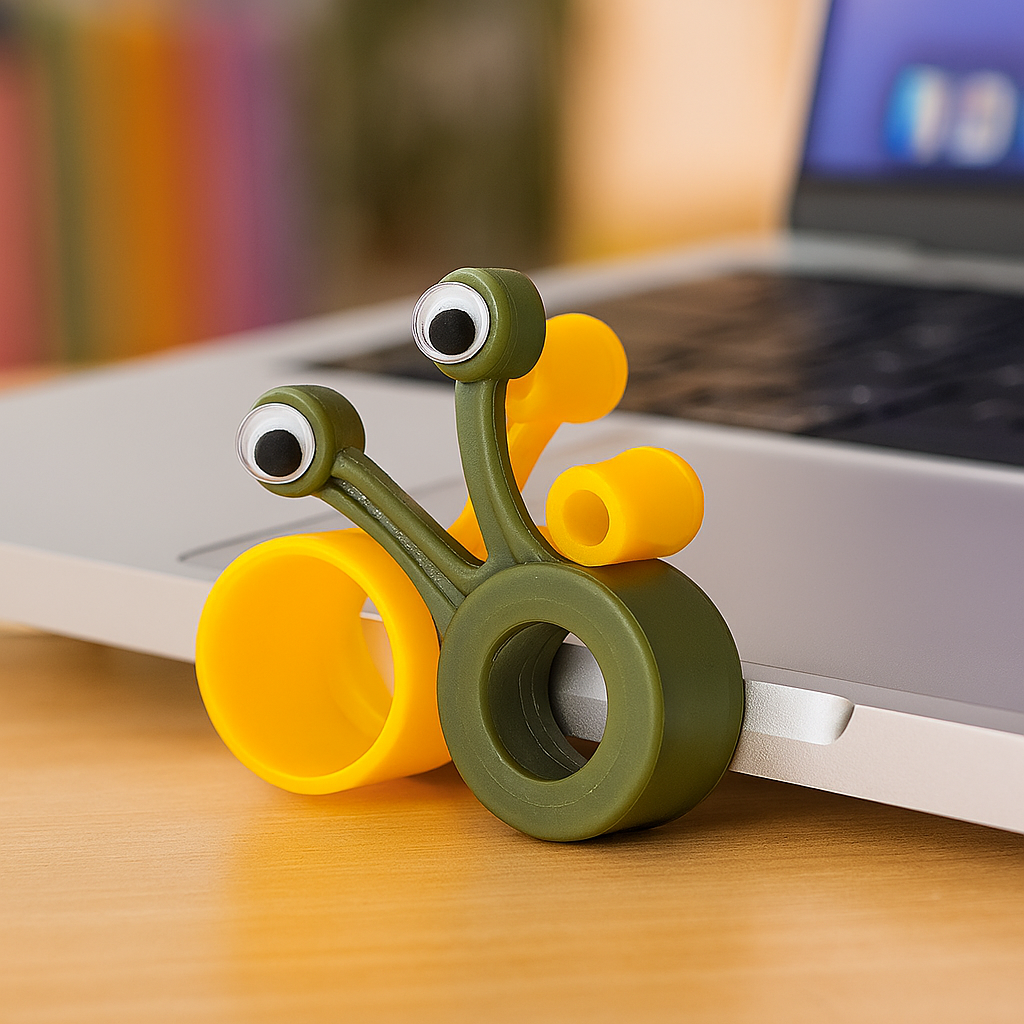 Supporto Regolabile a Forma di Lumaca – Stand Compatto per Laptop o Monitor