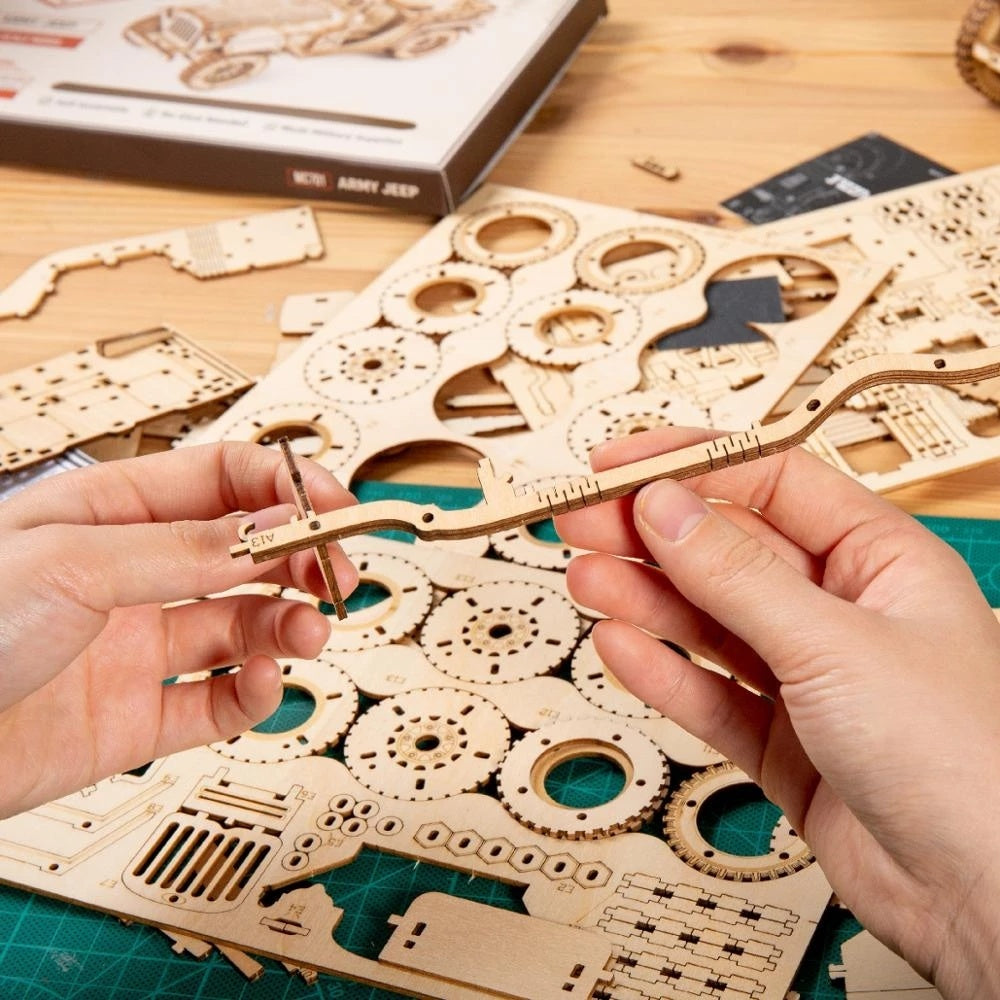 ✨ Regali premium | Locomotiva a Vapore Prime – Puzzle 3D in Legno Fai-da-te