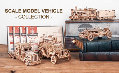 ✨ Regali premium | Locomotiva a Vapore Prime – Puzzle 3D in Legno Fai-da-te