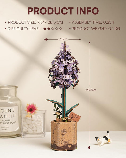 ✨ Regali premium | Bouquet di Fiori in Legno – Puzzle 3D Fai-da-te Decorativo per Regali e Casa