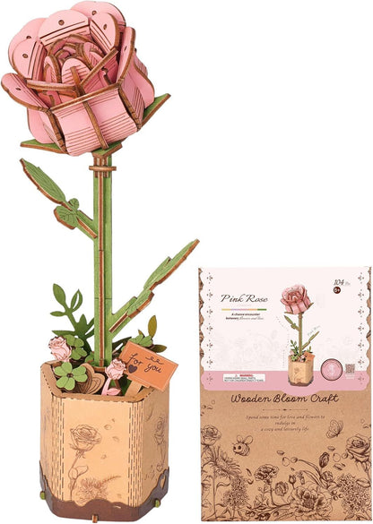 ✨ Regali premium | Fiori in Legno – Puzzle 3D Decorativo Fai-da-te per Casa e Regalo