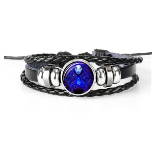 Bracciale Zodiaco Regolabile – Segno Astrale Intrecciato per Tutti