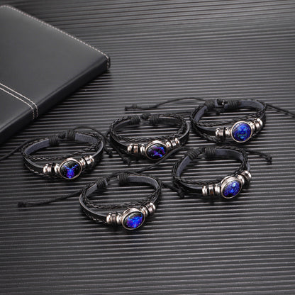 Bracciale Zodiaco Regolabile – Segno Astrale Intrecciato per Tutti