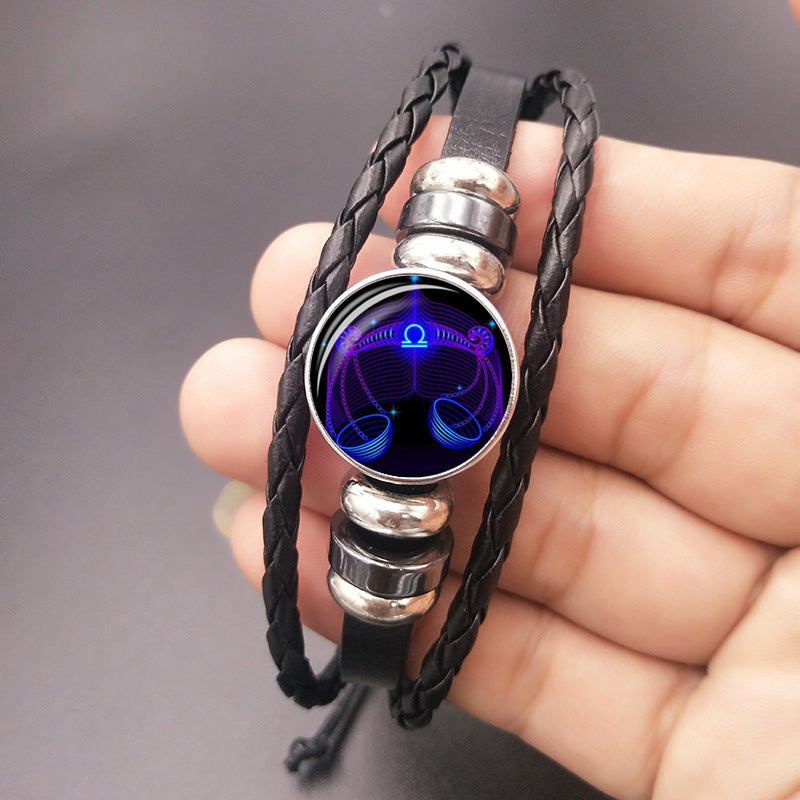 Bracciale Zodiaco Regolabile – Segno Astrale Intrecciato per Tutti