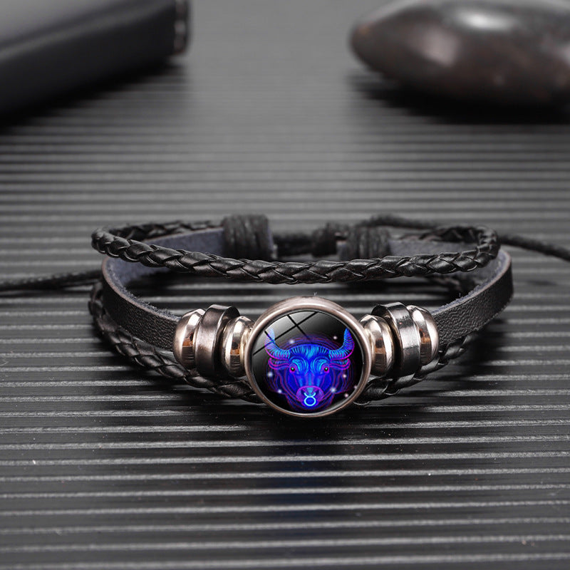 Bracciale Zodiaco Regolabile – Segno Astrale Intrecciato per Tutti