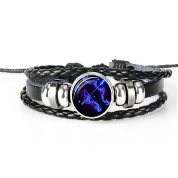 Bracciale Zodiaco Regolabile – Segno Astrale Intrecciato per Tutti