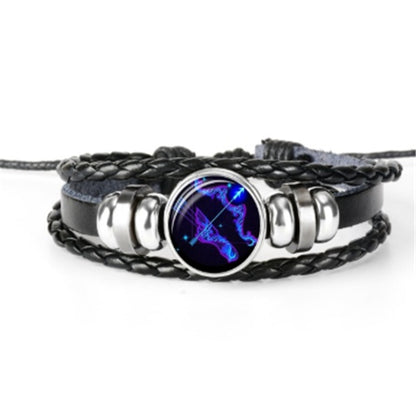 Bracciale Zodiaco Regolabile – Segno Astrale Intrecciato per Tutti