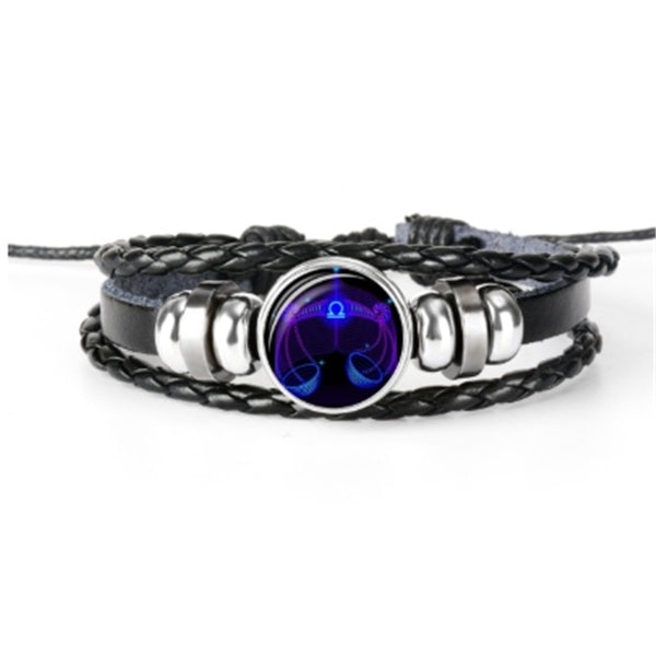 Bracciale Zodiaco Regolabile – Segno Astrale Intrecciato per Tutti