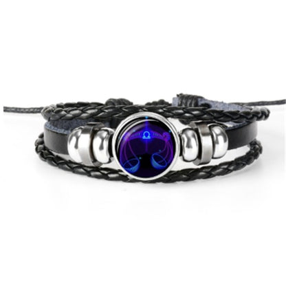 Bracciale Zodiaco Regolabile – Segno Astrale Intrecciato per Tutti