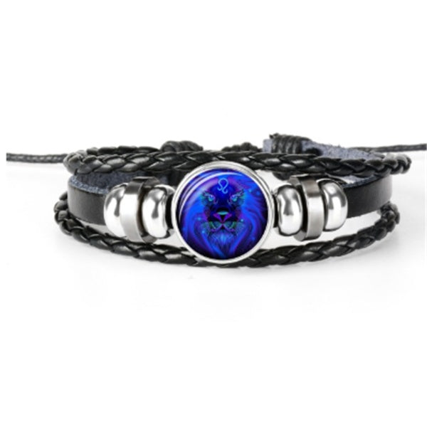 Bracciale Zodiaco Regolabile – Segno Astrale Intrecciato per Tutti