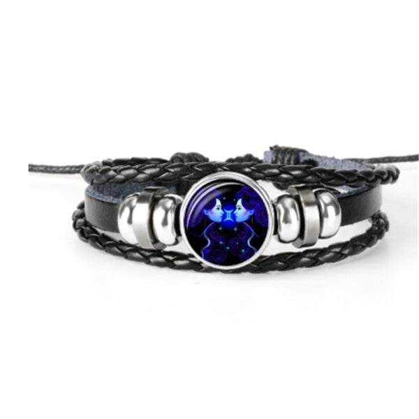 Bracciale Zodiaco Regolabile – Segno Astrale Intrecciato per Tutti