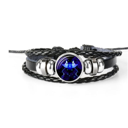 Bracciale Zodiaco Regolabile – Segno Astrale Intrecciato per Tutti