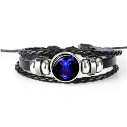 Bracciale Zodiaco Regolabile – Segno Astrale Intrecciato per Tutti