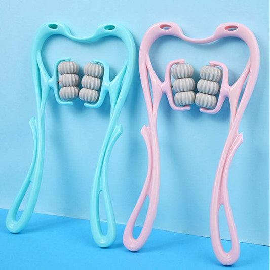 Pocksy, Massaggiatore Manuale Collo a 6 Ruote – Rullo Multifunzionale per Rilassare Cervicale e Spalle