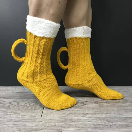 Calzini Birra 3D – Calzettoni Divertenti Unisex Invernali a Forma di Boccale